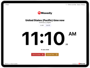 Meeedly introduces a modern Time Converter tool for effortless global time management
